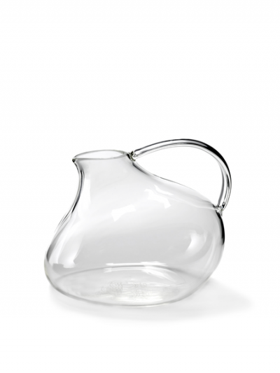 Carafe 5° en verre blanc transparent à vendre au concept-store L'Échappée Belle à Quimperlé.