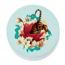 Set dessous verre Tiger Flower de la marque Gangzaî vendu à L'Échappée Belle, concept-store et chambre d'hôtes à Quimperlé.