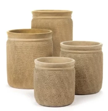 Pot de fleurs L couleur sable serpent - Serax