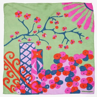Mini foulard en soie Sakura