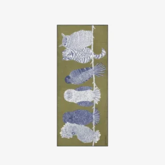 Étole Chouette kaki- Inouï Editions