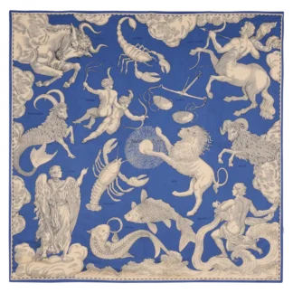 Foulard- Carré -Astrologie bleu - Inouï Editions