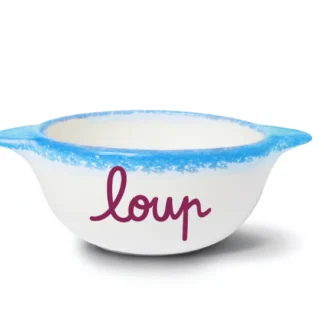 Bols à oreilles en faience - Pied de poule