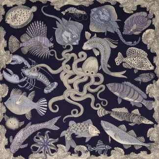 Foulard-Carré Poséidon - Inouï Editions