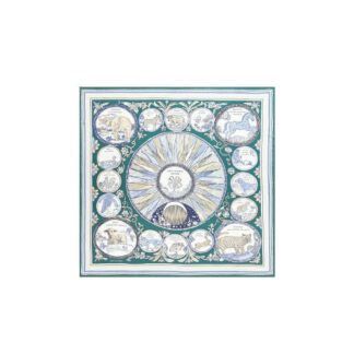 Foulard-Carré- Chance- vert- Inouï Éditions