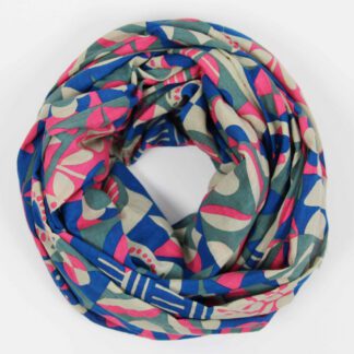 Foulard coton bio Bergen rose- Les belles vagabondes