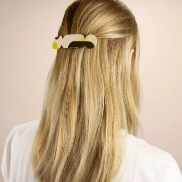 Barette Nymph en corne et laque