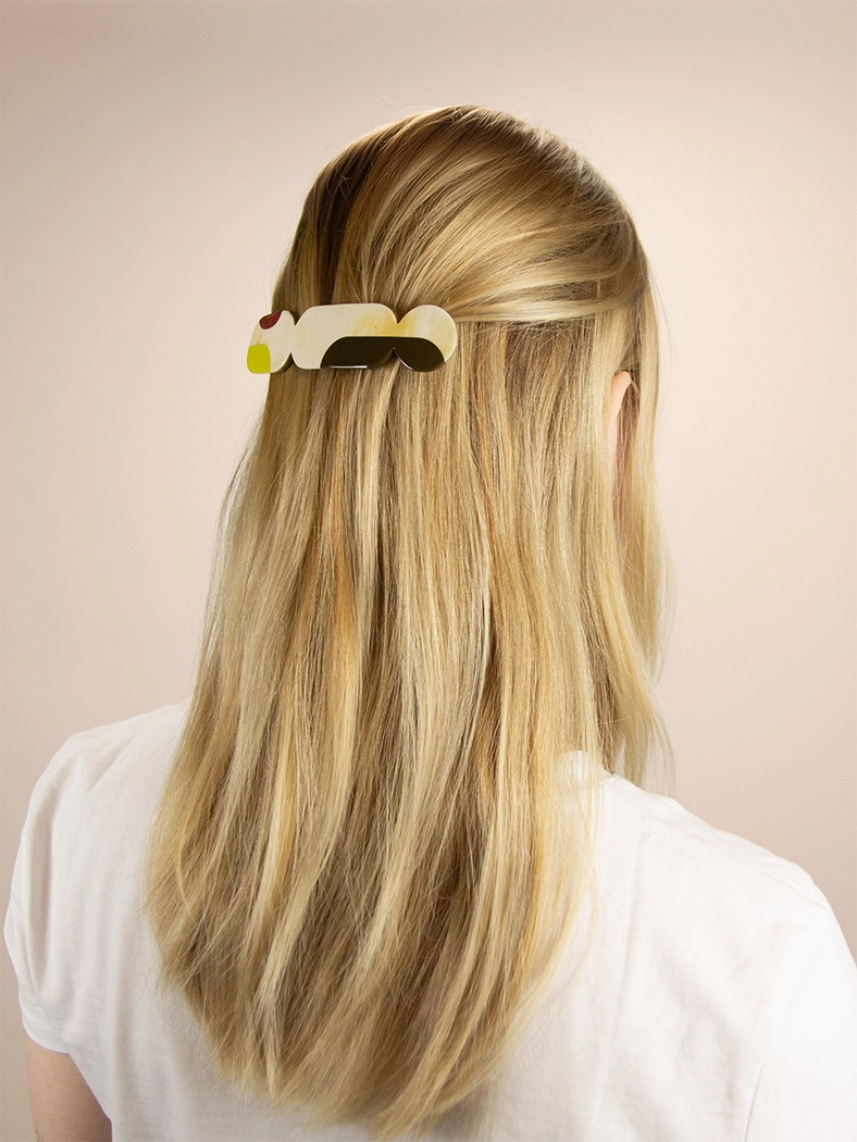 Barette Nymph en corne et laque