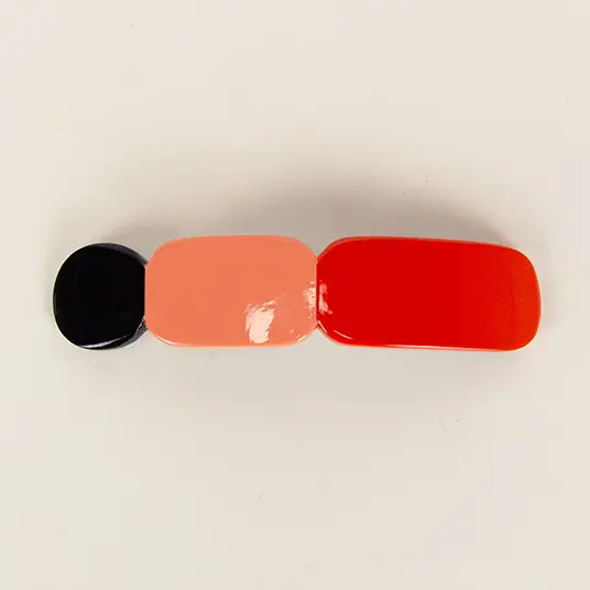 Barrette Totem en corne et laque